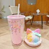 seelucky Ice Cream Travel Tumbler with Straw Party Ice Drinking