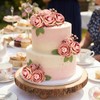 UUXX Pink Ranunculus Artificial Flowers 5 Bouquets Fake Silk Mini