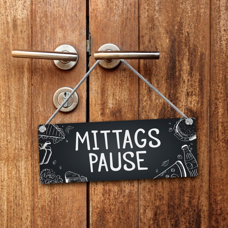 Lunch Break - In 5 Minutes Again Reversible Sign with