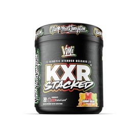Vmi Sports Kxr Stacked Essential Pre Workout Powder - Energía, Concentración, Potencia y Bombeo - Fórmula de Máxima Absorción - Gran Sabor para Hombres y Mujeres - 30 Porciones (Gummy Bear)