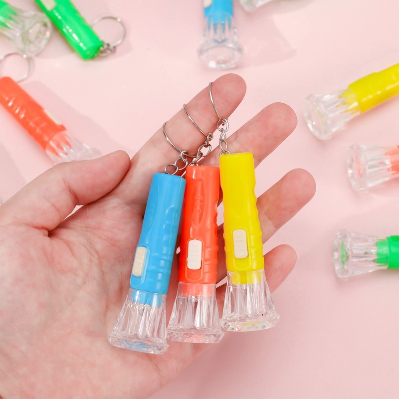 FRIUSATE 20Pcs Mini Torches Keyring Small LED Keyring Torch LED