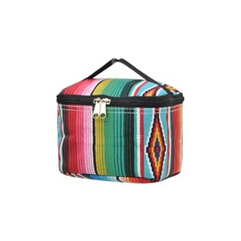 NGIL Travel Cosmetic Bag Makeup Bag Organizer for Women and Girls (Zarape-Black)