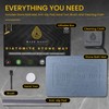 Stone Bath Mat with Scientific Design | 100% Diatomaceous Earth