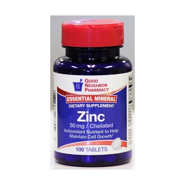 GNP Essential Mineral Zinc 50mg 100 Tablets Dietary Supplement