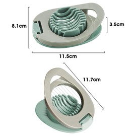 Egg Slicer Egg Slicer for Boiled Eggs,Egg Slicer with Stainless Steel,Multifunctional Egg Cutter for Evenly Slicing Boiled Eggs Ham Kiwi Banana and Strawberry(Green)
