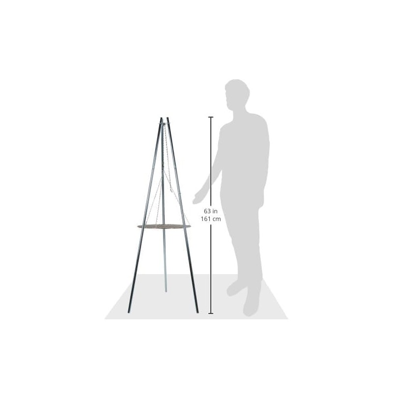 Coghlan's Adjustable Steel Tripod Grill for Campfire Cooking, Durable and