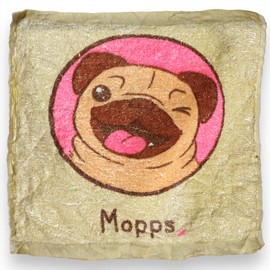 MIK funshopping Set of Magic Washcloths, Magic Cloth, Magic Towel, Party Bag, Children's Gift Tombola (Set of 4 Pugs)