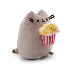 GUND Pusheen Snackables Popcorn Cat Stuffed Plush, Gray, 9.5"