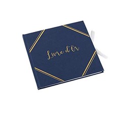 artifêtes Liserra Guest Book 21 cm Blue and Gold