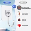 HOGXUAE 10 PCS Adhesive Wall Hooks Reusable Anti-Skid Traceless Heavy