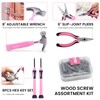 ALATIN Pink Tool Set for Women, 136 PCS Household Tool