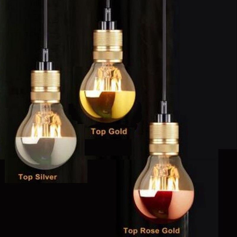4W Half Chrome Light Bulbs Dimmable G45, Silver Tipped Mirror