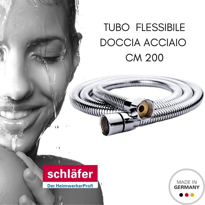 Schläfer 802690 Flexible Universal Stainless Steel Shower Hose with Universal