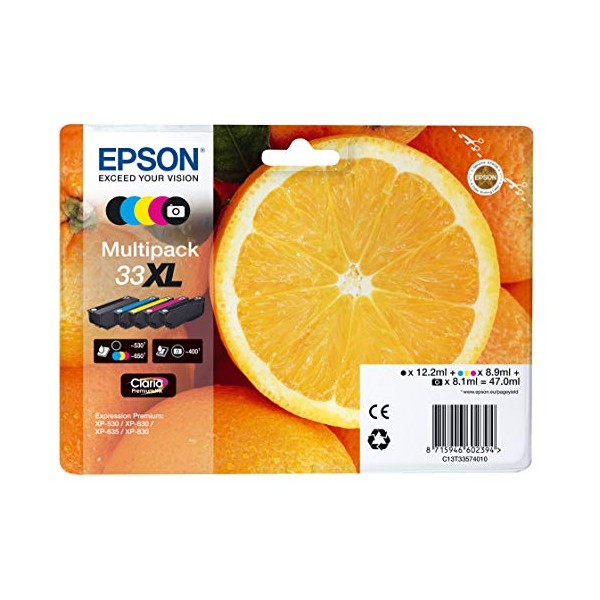 Epson C13T33574021 Multi-pack XL Original Inkjet Cartridges - Multi-pack (Black,