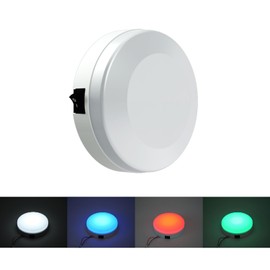 Marine Boat Dome Lights, 5.5 Inch RGBW LED Cabin Light with Toggle Switch, 12V Boat Interior Light with Surface Mount