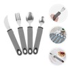 Ipetboom 1 Set Adaptive Tableware for Elderly Portable Slip Utensils