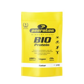 Peeroton BIO Protein Natur - Veganes Proteinpulver aus gerösteten Kürbiskernen, rohen Sonnenblumenkern-, Kürbiskern- Lein Protein und Aroniabeeren Pulver - Fördert den Muskelaufbau - 500 g