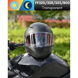 Logto Compatible with LS2 FF353/320/328/800 Helmets Visor Tint Replacement Motorcycle Helmet Face Shield (Transparent)