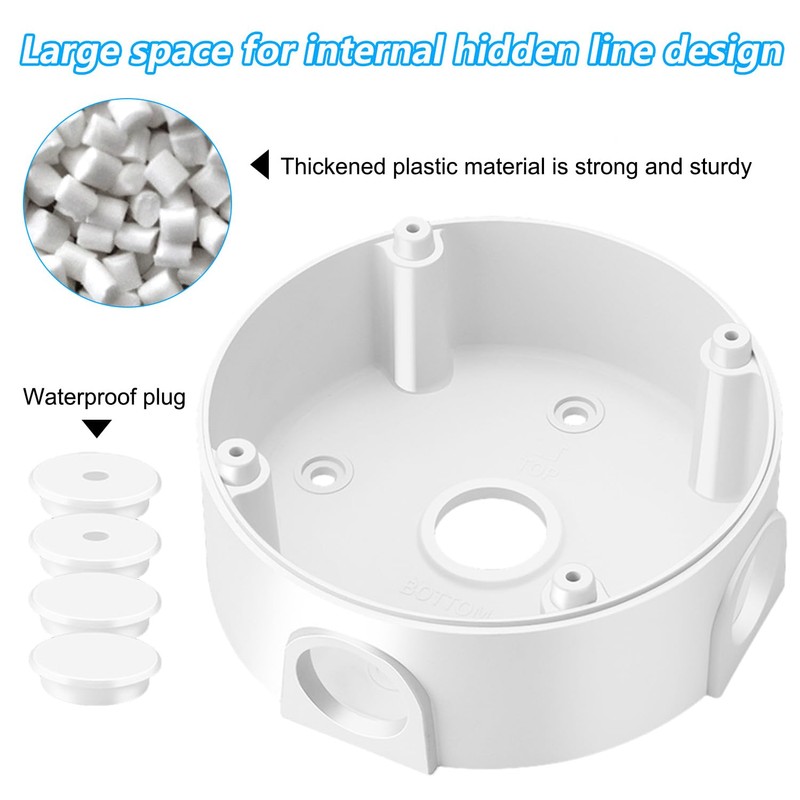 Plastic Housing Waterproof Junction Box, Junction Box Kit, with White
