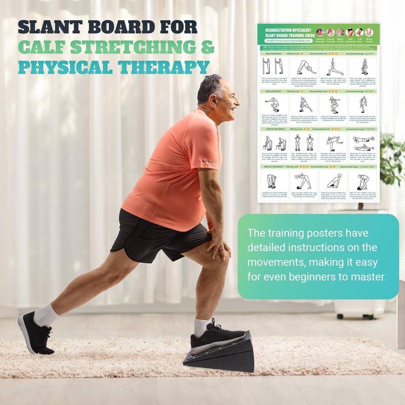 Slant Board, 5 Adjustable Angles Squat Wedge Block for calf