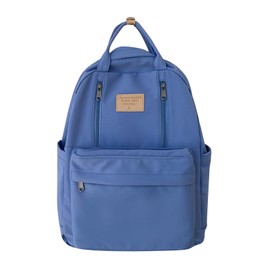 QUINTRA School Bag Female College Students Simple Senior Sense High School Junior High School Students Large Capacity Backpack New Computer Backpack Small Backpacks Men, blue, One Size