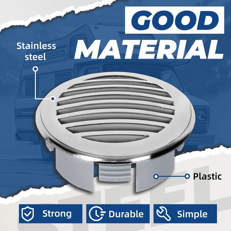 KUAFU 3'' Round Air Vent Cover Hood for Marine Boat