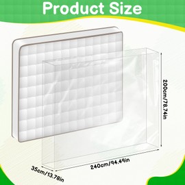 Mattress Cover for Moving, 2 Plastic Mattress Protectors Waterproof King Size Mattress Bags Mattress Covers 240 X 200 X 35cm Reusable Mattress Bags for Storage