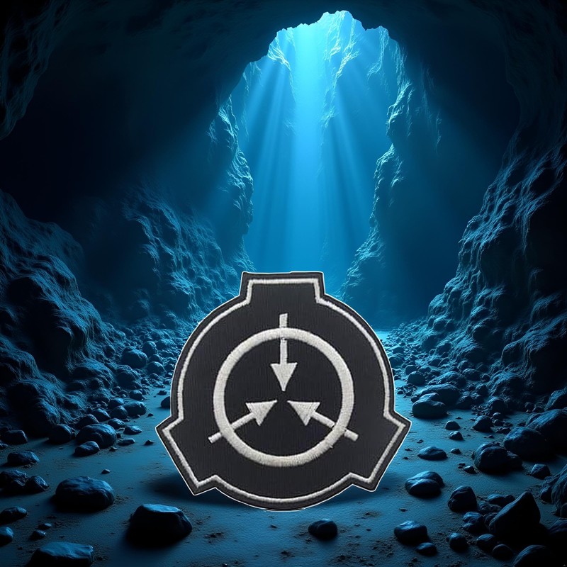 Black SCP Foundation Special Containment Procedures Foundation Logo Military Hook