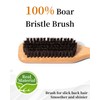 Slick Back Hair Brush, Hair Wax Stick Set - Boar