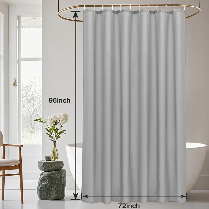 AooHome 96 inch Extra Long Shower Curtain Liner, Polyester Bathroom