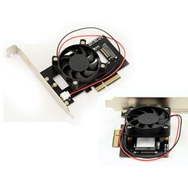 KALEA-INFORMATIQUE PCIe x4 Controller Card for SSD M.2 PCIe NVMe or AHCI (M2 NGFF "M Key") - WITH COOLING
