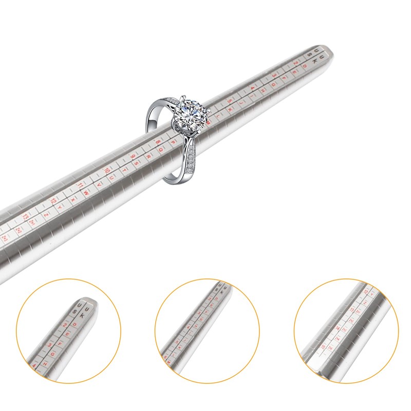NUTJAM Metal Ring Sizer Measuring Tool, Jewelry Sizers Metal Ring