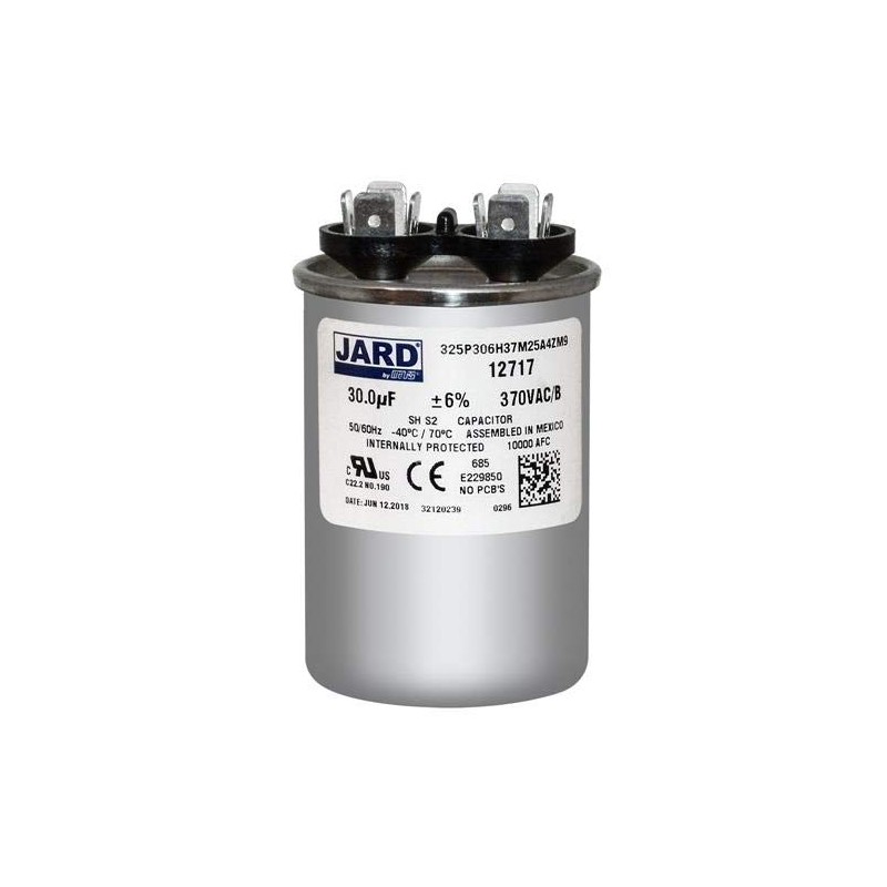 30 uF x 370 VAC Round Run Capacitor by #
