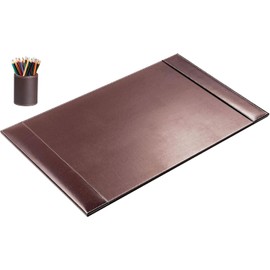 Leather Desk Mat | Office Desk Pad | Computer & Laptop Desk Protector | Desktop Writing Pad | Blotter & Cover Mat (34" x 20")