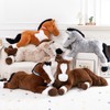 Tezituor 4ft Giant Horse Stuffed Animal, 47 inch Large Brown
