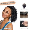 Fualng Hair Drawstring Ponytail Extension for Black Women Afro Black