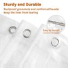 Gellmall Shower Curtains EVA Mould Resistant Waterproof Transparent Bathroom Curtains