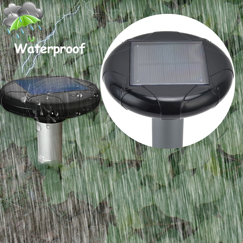 2PCS Ultrasonic Animal Repeller Solar Mouse Repeller Expeller for Outdoor