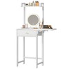 YATINEY Small Vanity Desk Without Mirror, Makeup Vanity Table for