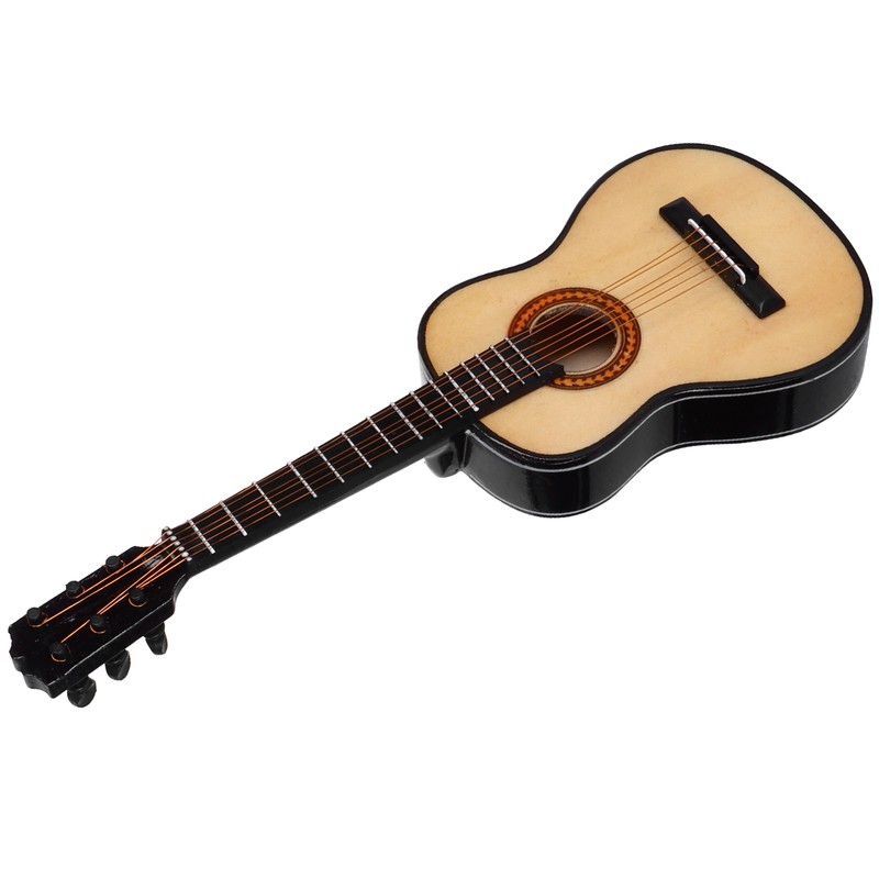 Miniature Wooden Classical Guitar Model with Stand Musical Instrument Ornaments