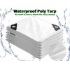TARPAL 10x14 Feet White Tarp Waterproof Lightweight tarps Multipurpose Protective