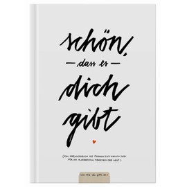 Funny Guest Book with Questions to Fill Out, Friend Book for Adults for Writing and Drawing, Climate-Neutral Recycled Paper, White, Hard Cover, Robust Binding, 17 x 24.5 cm [German Language Product]