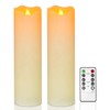 PChero 10" x 3" Flickering Flameless Candles with Remote and