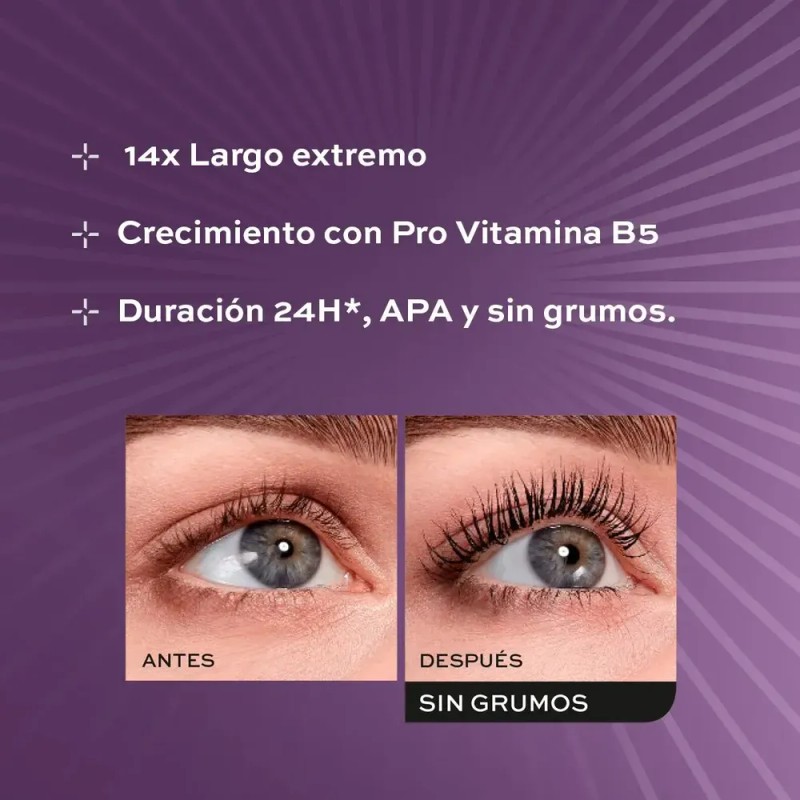 L'bel Extreme Long Máscara De Pestañas Waterproof 9g Negro