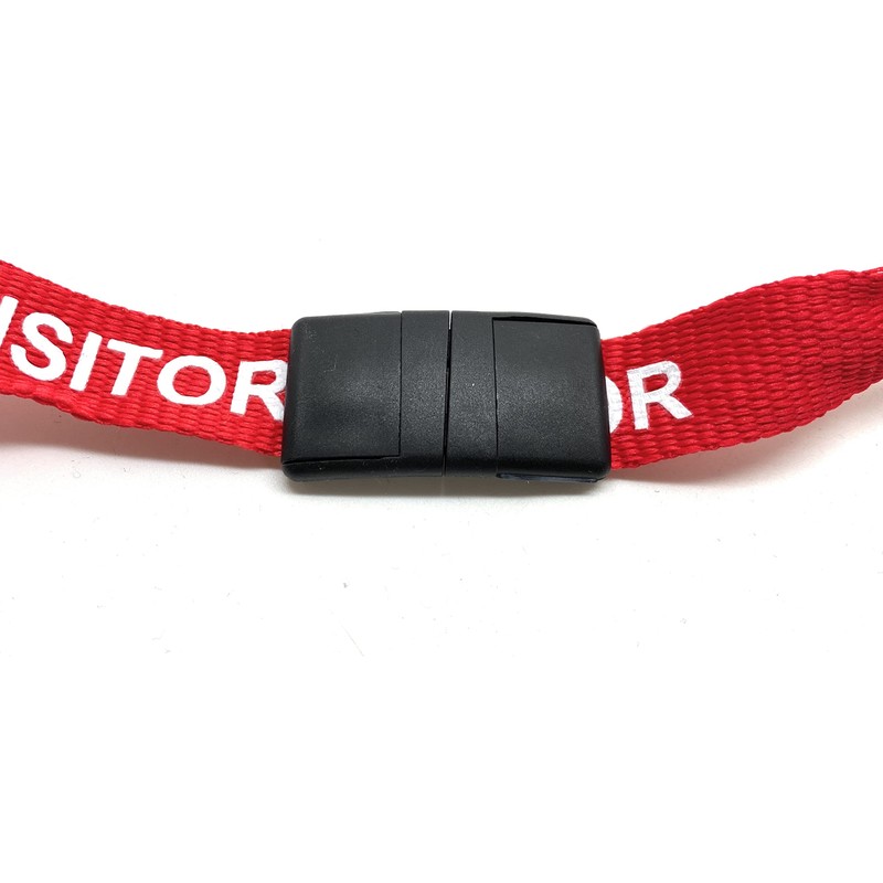 PCL Media ltd® Visitor Lanyards Red Metal Lobster Clip (Pack