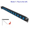QiaoYoubang 1U Hinged 12 Port Blank Keystone Patch Panel for