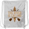 inktastic Kayaking River Is Calling Kayak Drawstring Bag White 322cd