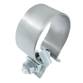 ISDVBUY 2 Pack Exhaust Clamp, Stainless Steel Narrow Band Pipe Clamp 2.25 Inch, Reliable for Exhaust System Repair Mechanics