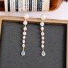 Pearl Earrings for Women Pearl Tassel Earrings Rhinestone Earrings Sparkling