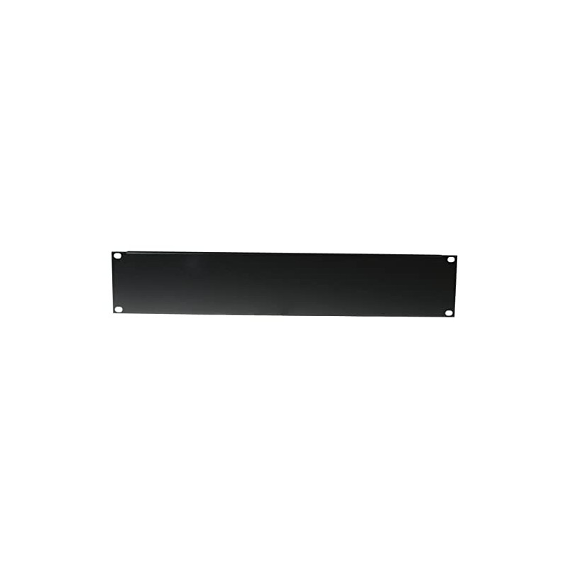 19" front panel,U-shaped,steel,black 2U